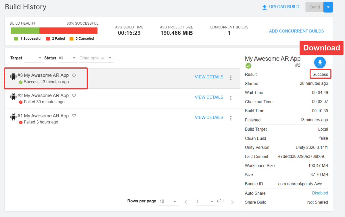 unity cloud build version unity cloud build version