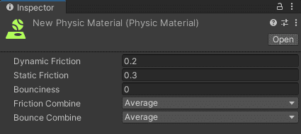 Physic Material in Unity